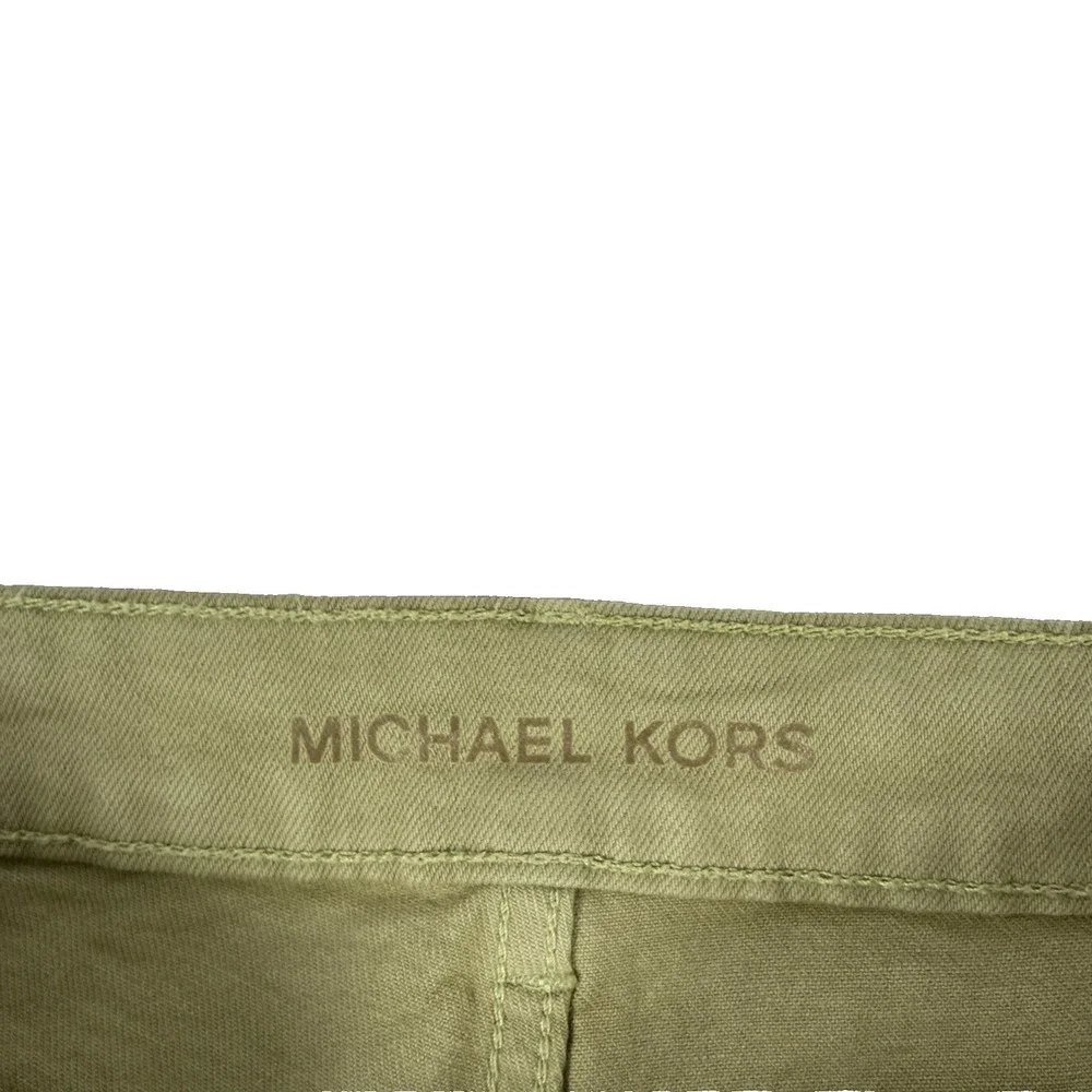 NWT Michael Kors Selma Straight Ankle Smoky Olive Pants Jeans Size 10 New (Read)